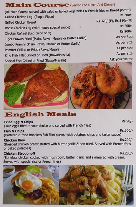 Goan Spice menu