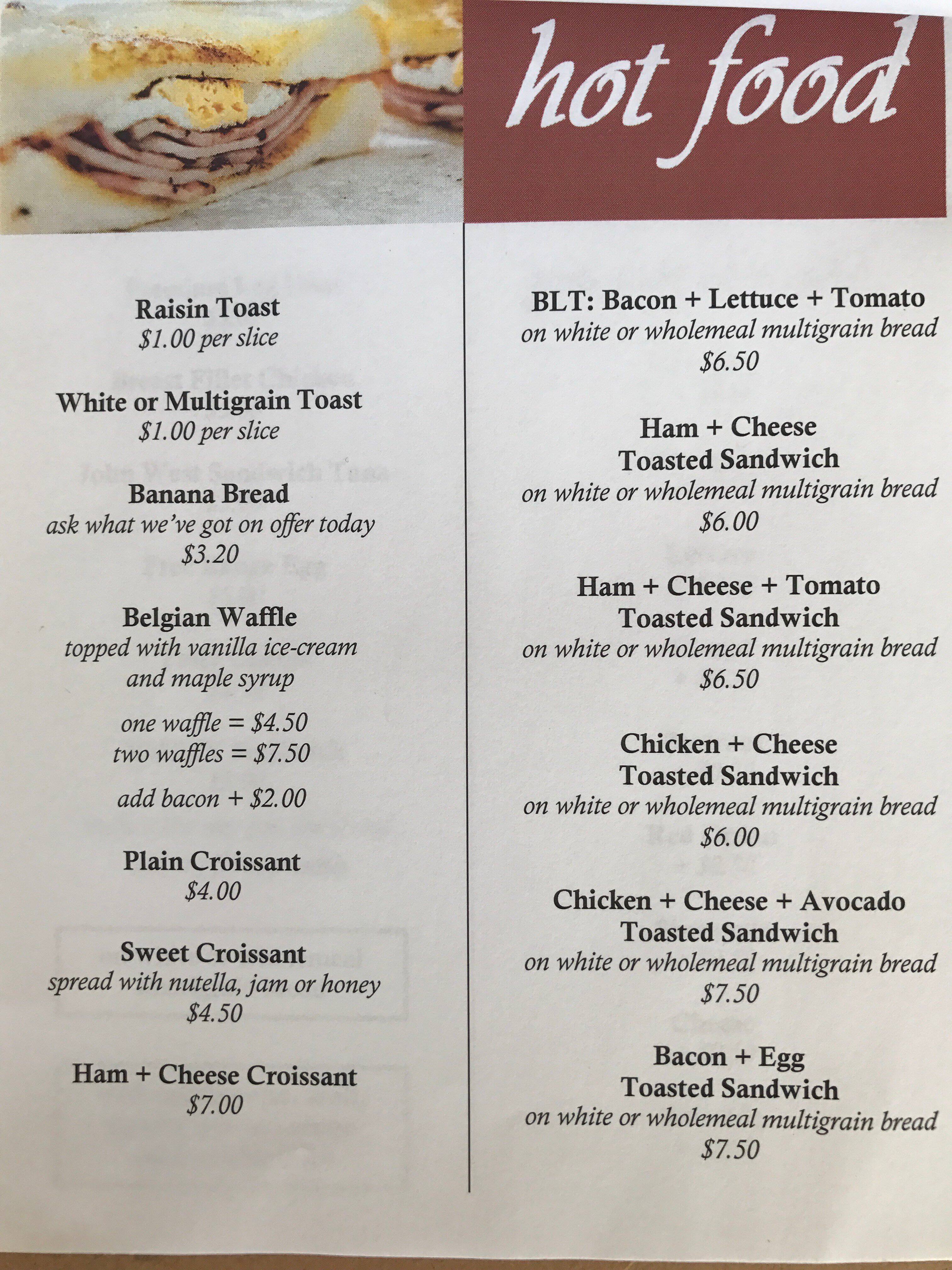 Menu at Buon Caffe Carseldine cafe, Carseldine