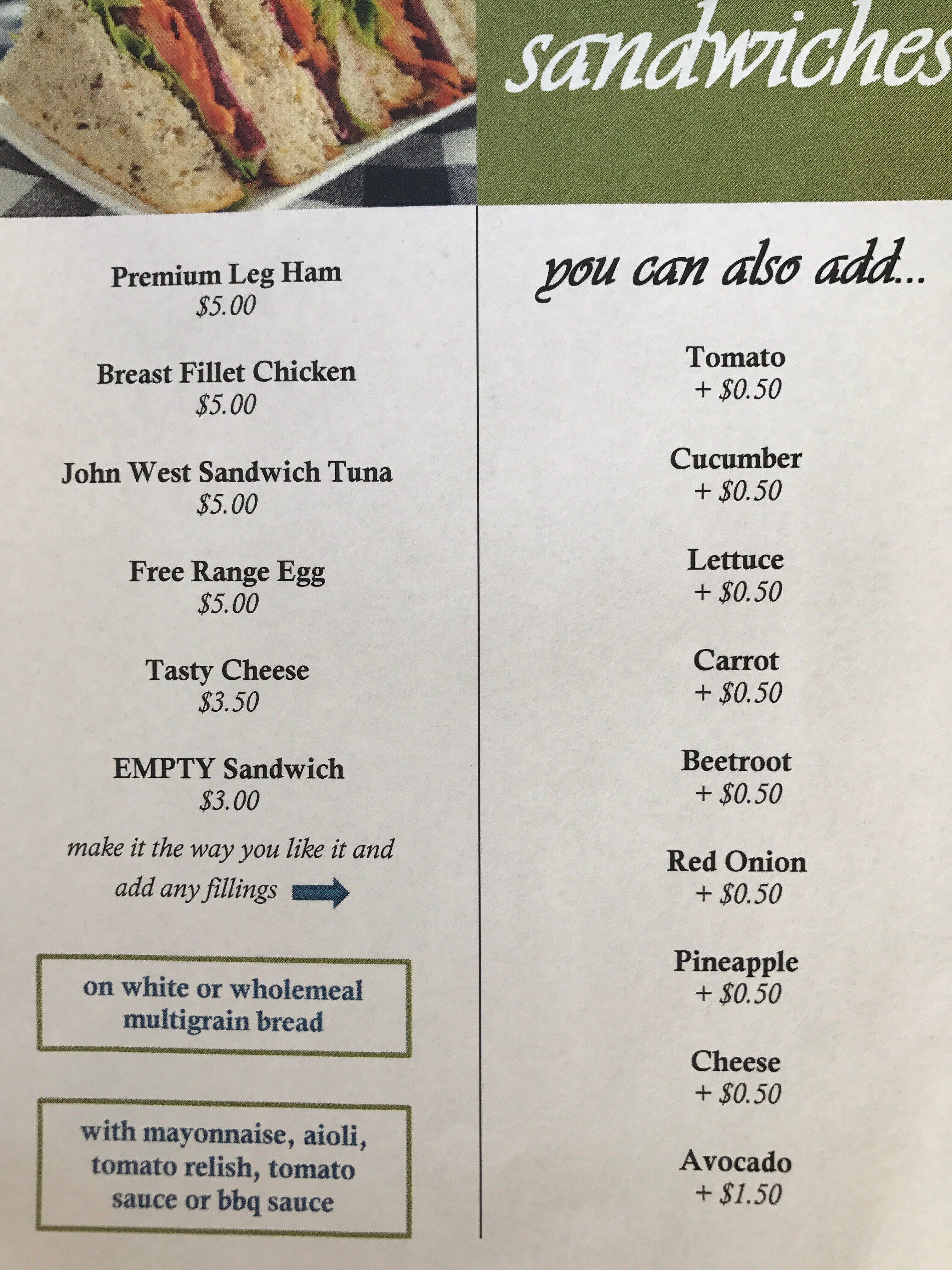 Menu at Buon Caffe Carseldine cafe, Carseldine