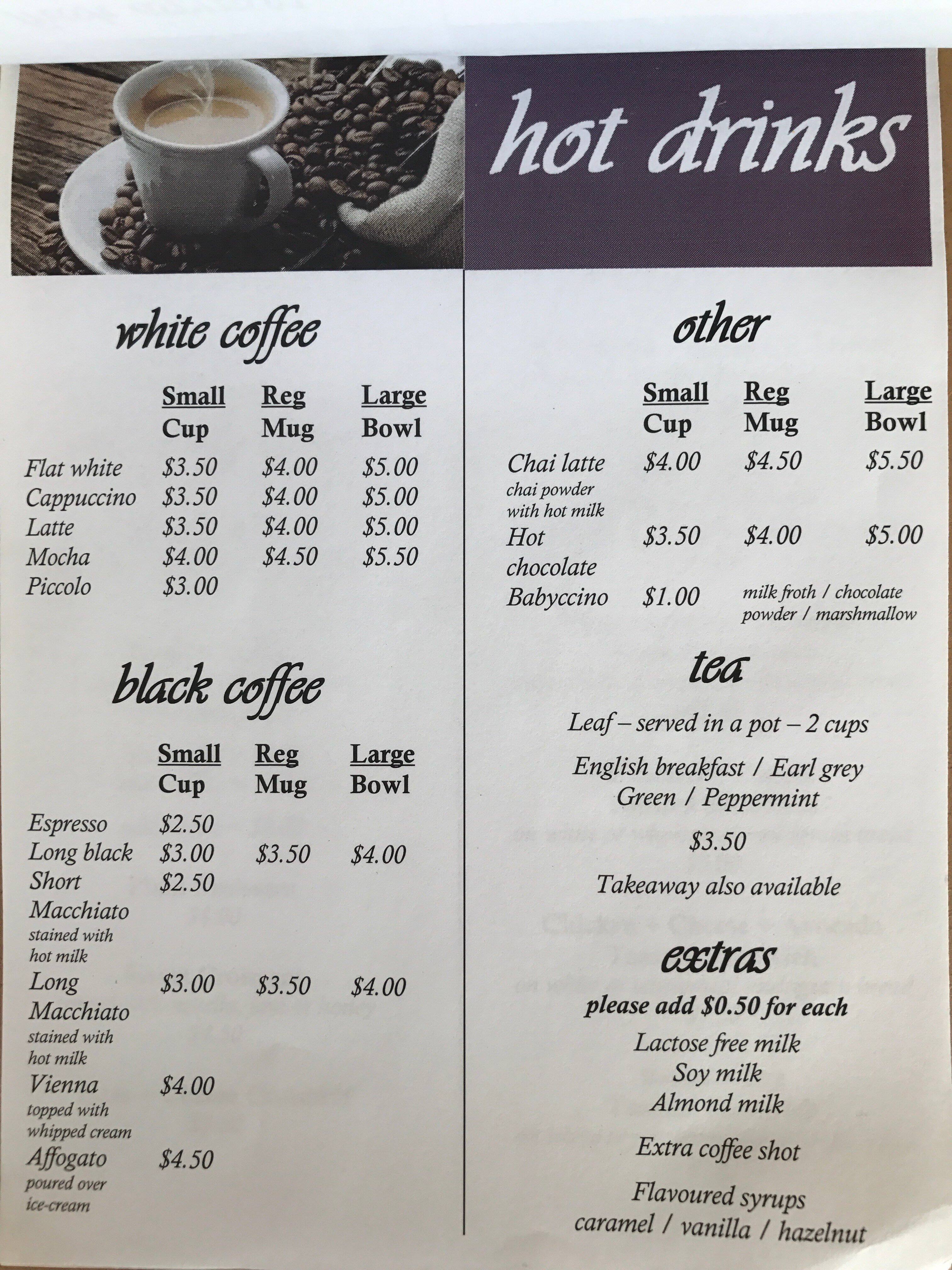 Menu at Buon Caffe Carseldine cafe, Carseldine