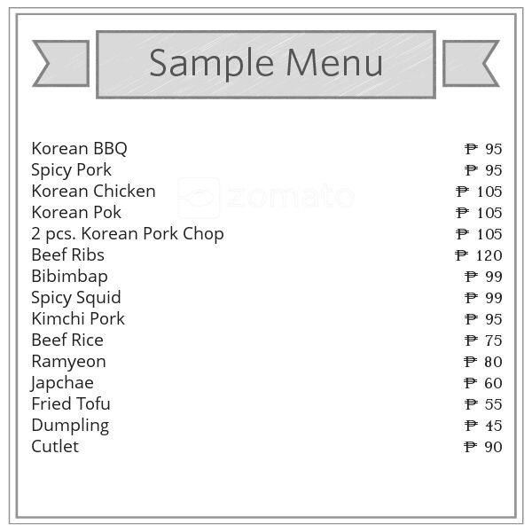 Menu at Korean BBQ Express, Makati, Food Odyssey at LKG Tower