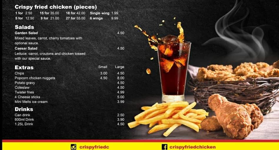 Menu At Crispy Fried Chicken Fast Food Southport menu-at-crispy-fried-chicken-fast-food-southport