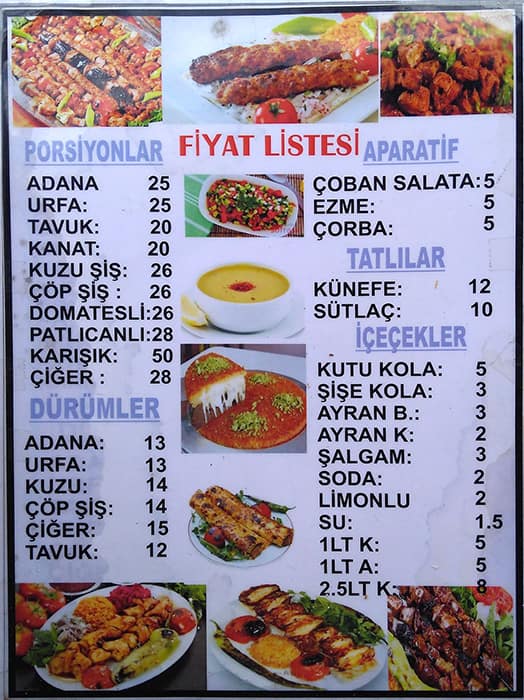durumcu ramazan usta menu durumcu ramazan usta cevizlibag istanbul icin menu