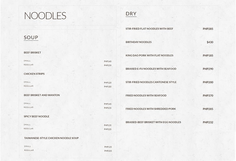 Menu at LUK YUEN Chinese Restaurant, Cash and Carry Mall Makati City