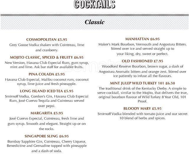 Menu at The Horseshoe pub & bar, Birmingham, Stratford Rd