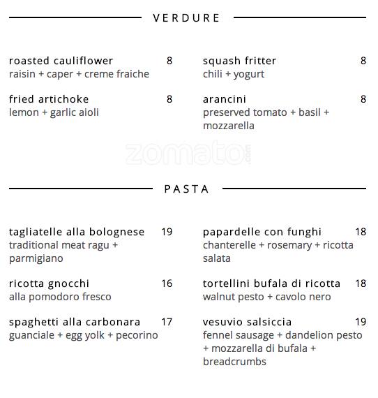 Città menu