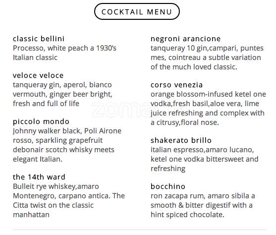 Città menu