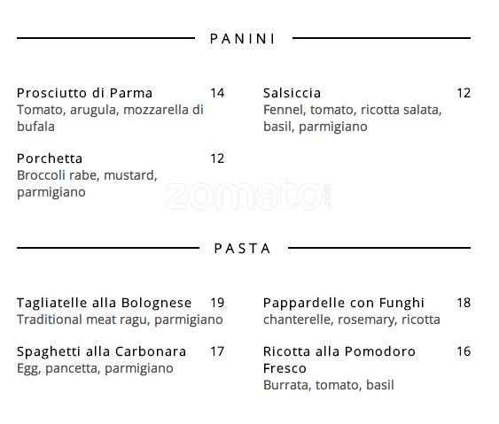 Città menu