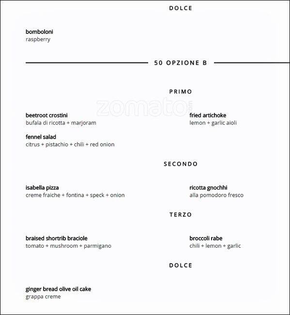 Città menu