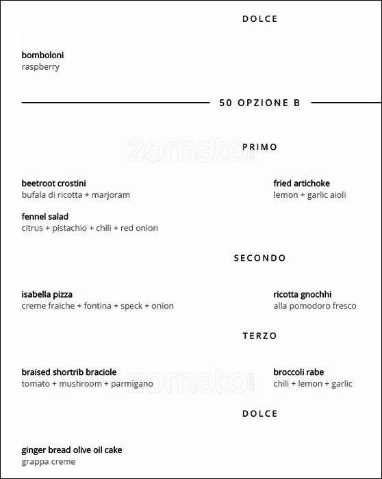 Città menu