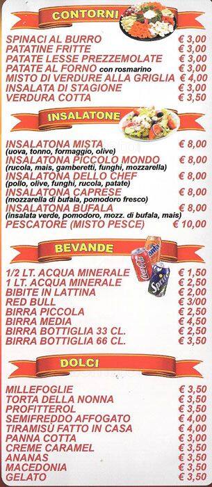 Menu di Piccolo Mondo 