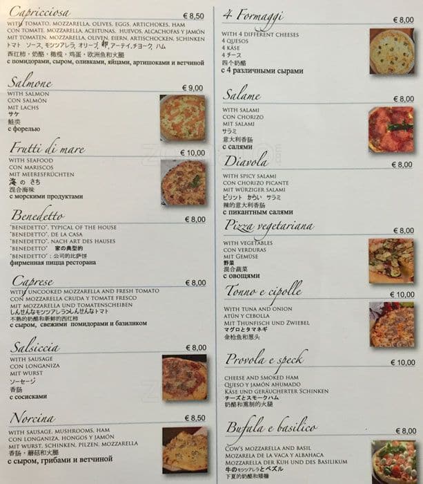 Ristorante Benedetto Menu Menu For Ristorante Benedetto Boccea Roma