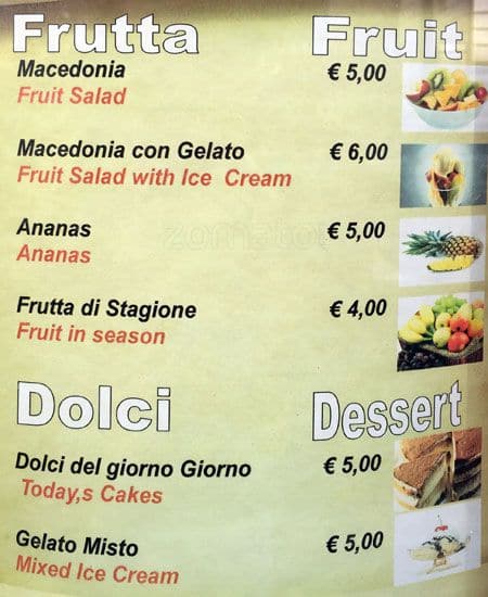 Menu di Alla Lupa 