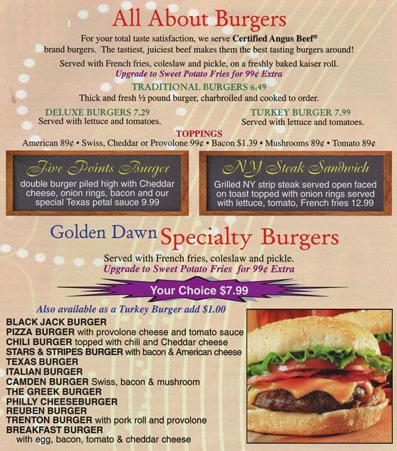 Golden Dawn Menu Menu For Golden Dawn Levittown Bucks County