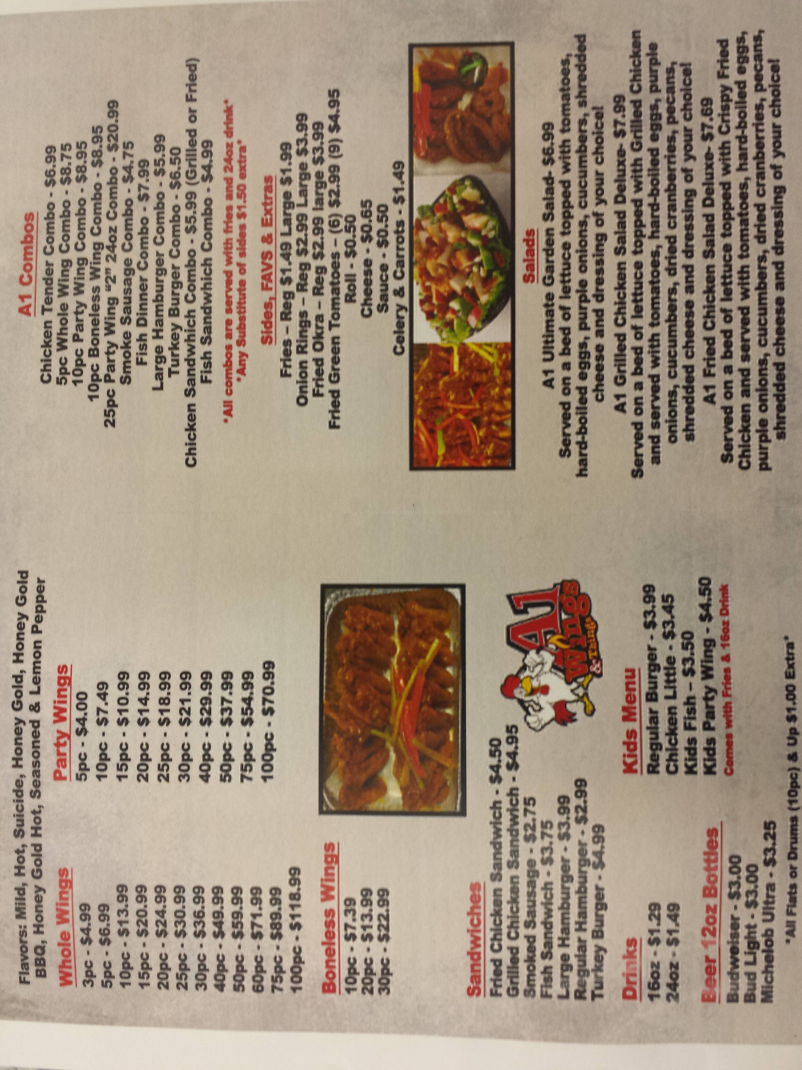 Menu at Bim Bam Burgers & Wings Batesville restaurant, Batesville