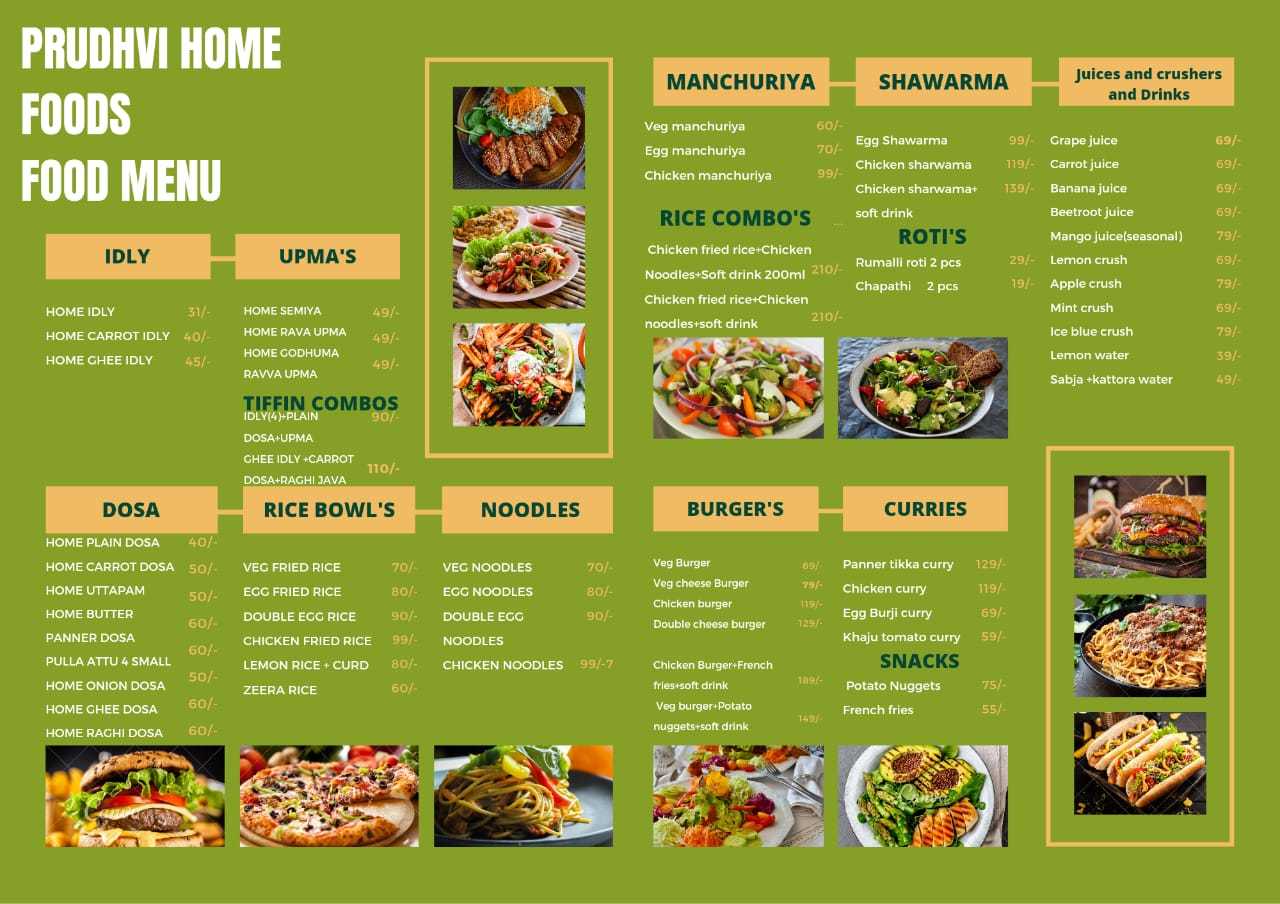 Menu of Allam Chutney Karram Podi, Poranki, Vijayawada