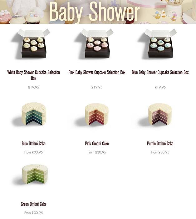 Menu at The Hummingbird Bakery, London, 155a Wardour St