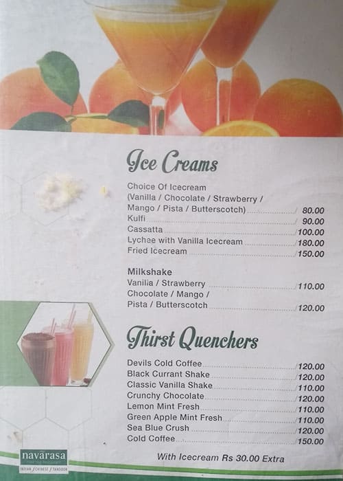 Navarasa menu