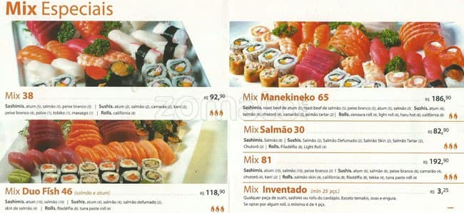 Manekineko cardápio