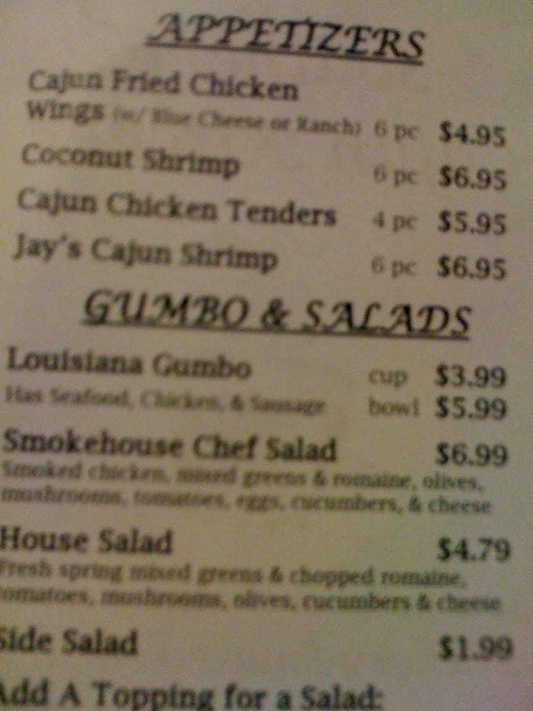 Southern Cajun Kitchen Menu, Menu for Southern Cajun Kitchen, Midwest