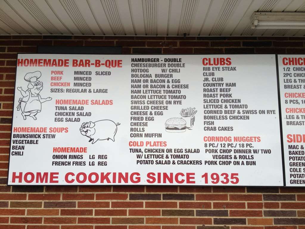 Dunn's Drive in Barbecue Menu Urbanspoon/Zomato