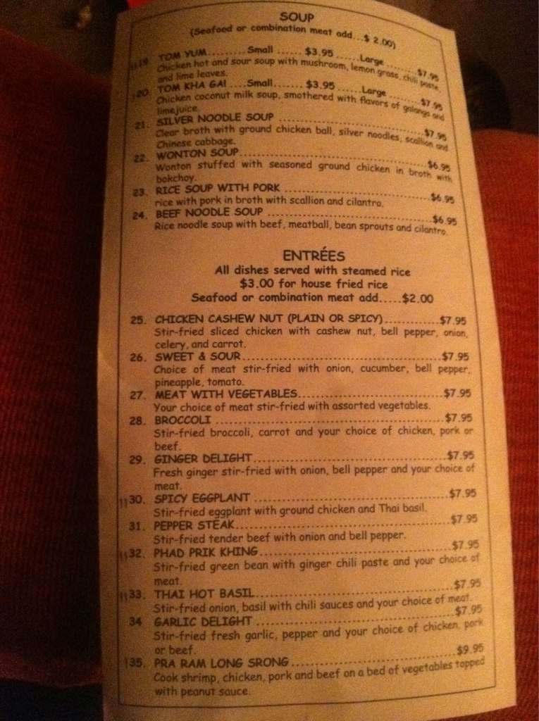 Thai Kitchen Menu Menu For Thai Kitchen Fort Walton Beach Destin