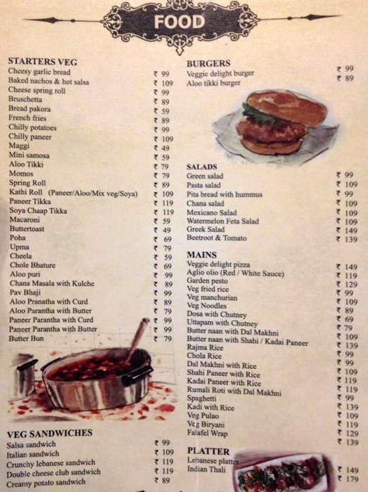 The Woodhouse Cafe Menu, Menu for The Woodhouse Cafe, Malviya Nagar