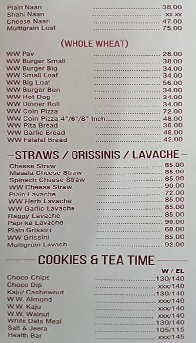 Celejor Cake Shop Khar menu