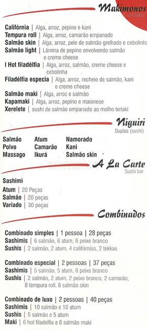 Via Farani cardápio