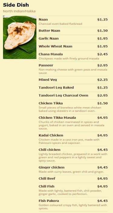 Babu menu
