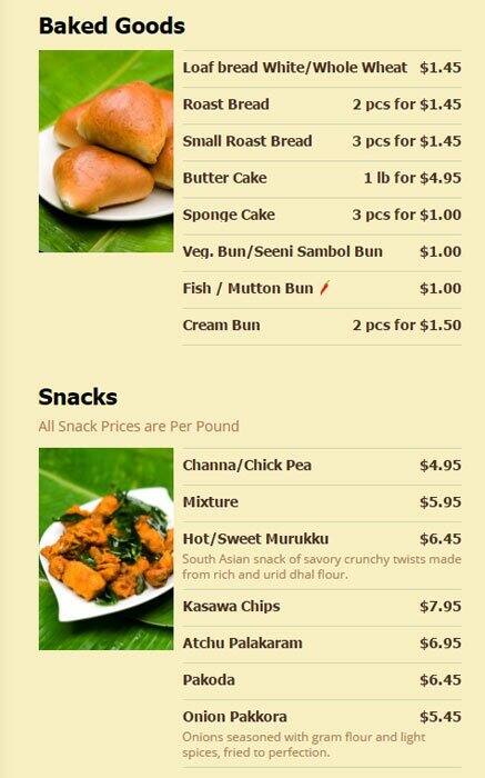 Babu menu
