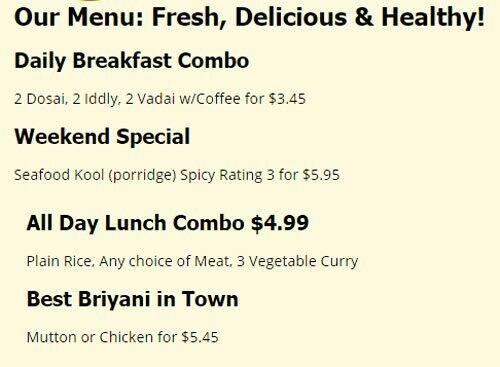 Babu menu