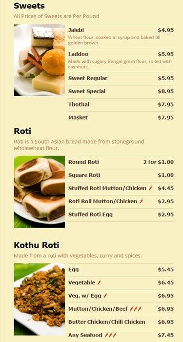 Babu menu