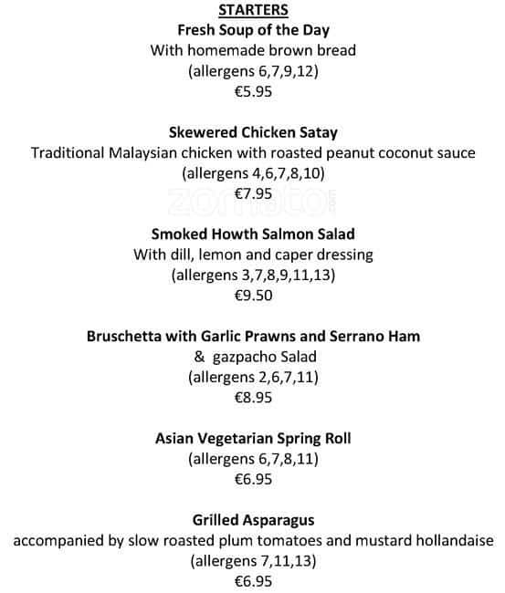 maldron hotel dublin airport restaurant menu prices