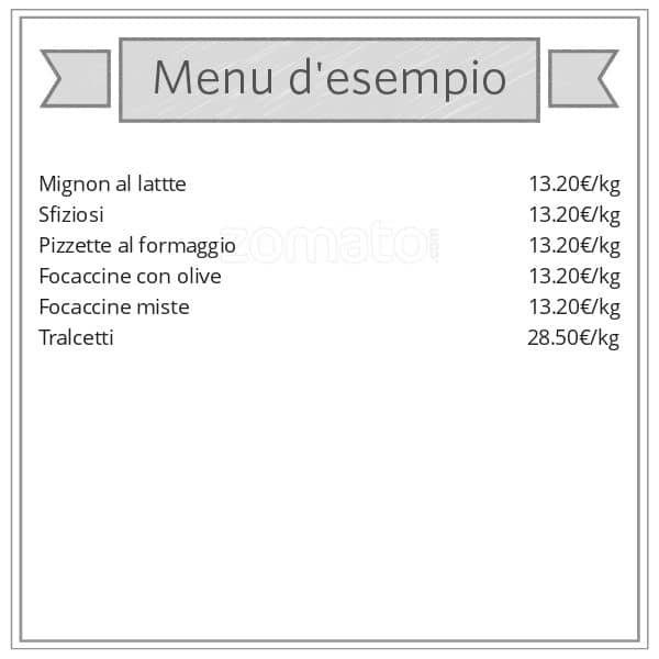 Menu di Bottega del Pane 