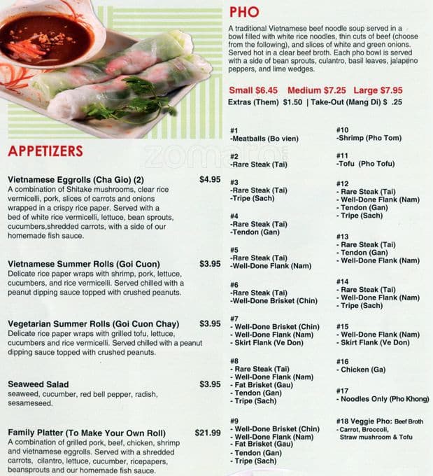 Pho 79 Menu, Menu for Pho 79, Aurora, Denver - Urbanspoon/Zomato