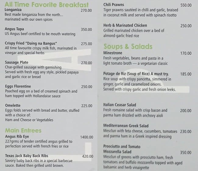 Plan B Cafe Menu, Menu For Plan B Cafe, Bonifacio Global City, Taguig ...