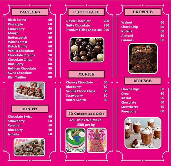 Menu of Cakes & Candies, Nerul, Navi Mumbai