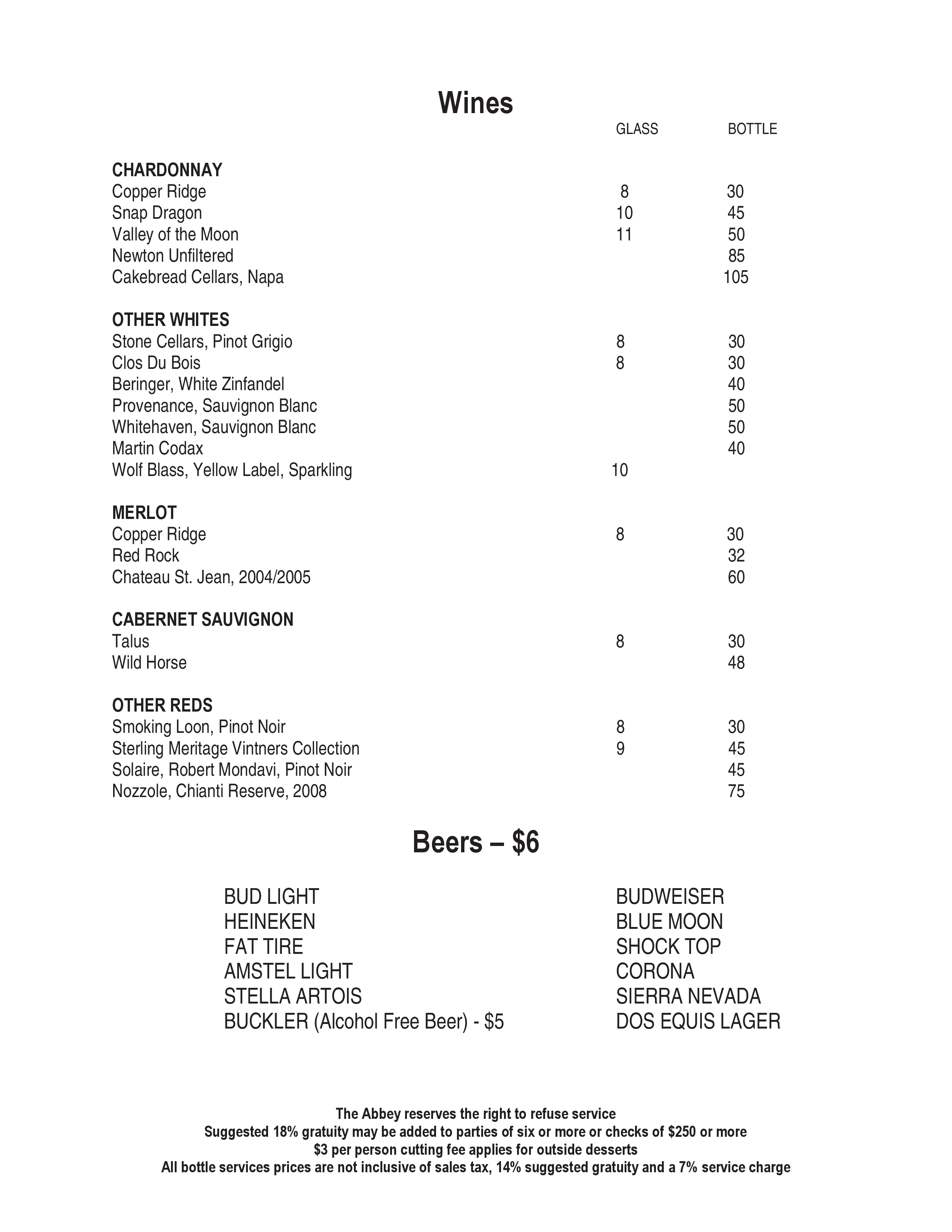 The Abbey Menu Menu For The Abbey West Hollywood West Hollywood   525ff34823cc47dcbade6a7aac981fbf 