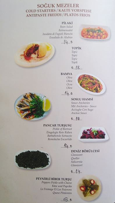 Menu At Nevizade Istanbul Nevizade Sk