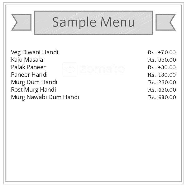 SHOLAY Aromas that build Appetites menu