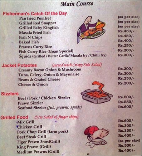 Big Peckers menu