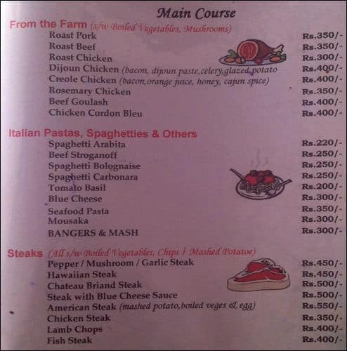 Big Peckers menu