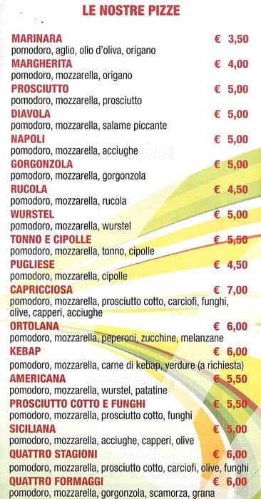 Menu di Istanbul 