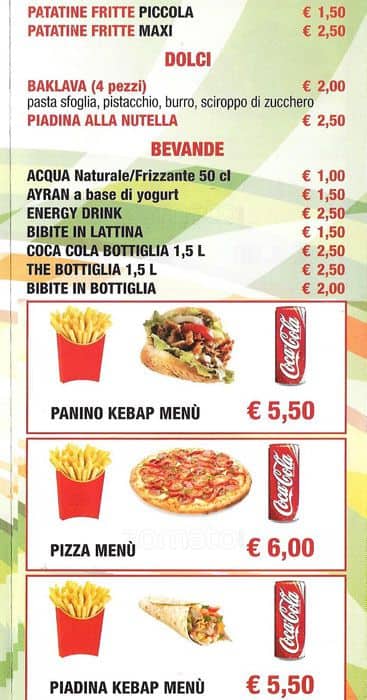 Menu di Istanbul 