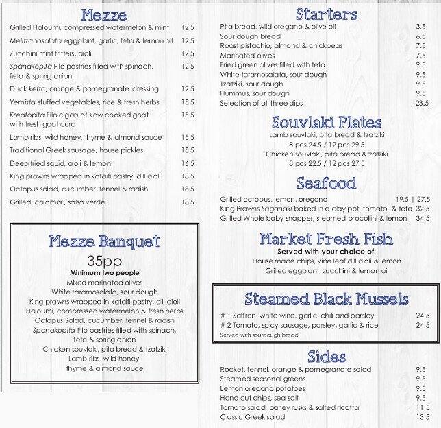 Mediterranean Bar & Grill menu Urbanspoon/Zomato