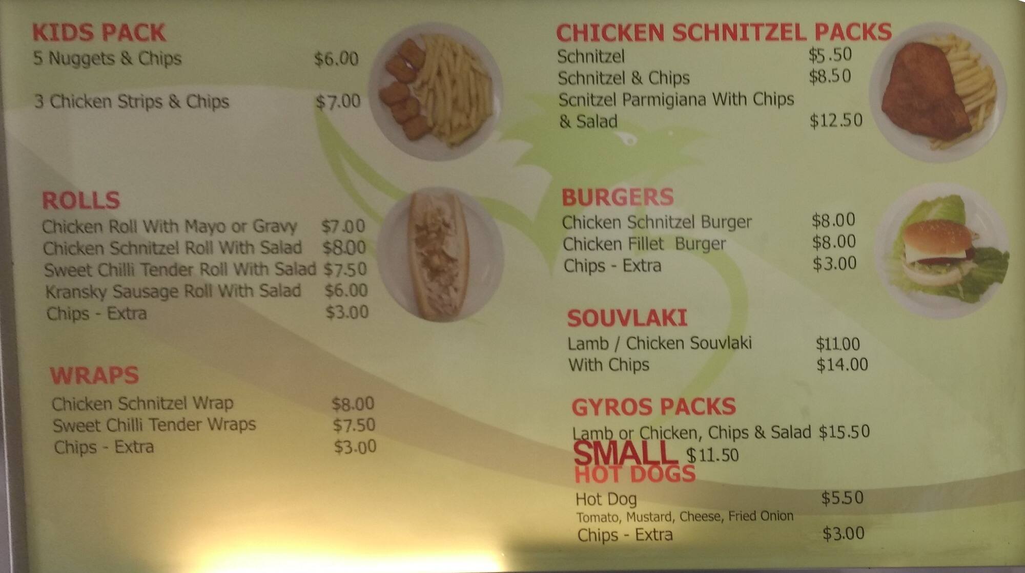 Menu at Free Range on Huntingdale fast food, Huntingdale