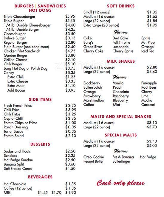 Pick Quick Drive in a Fife Foto del Menu con Prezzi Urbanspoon/Zomato