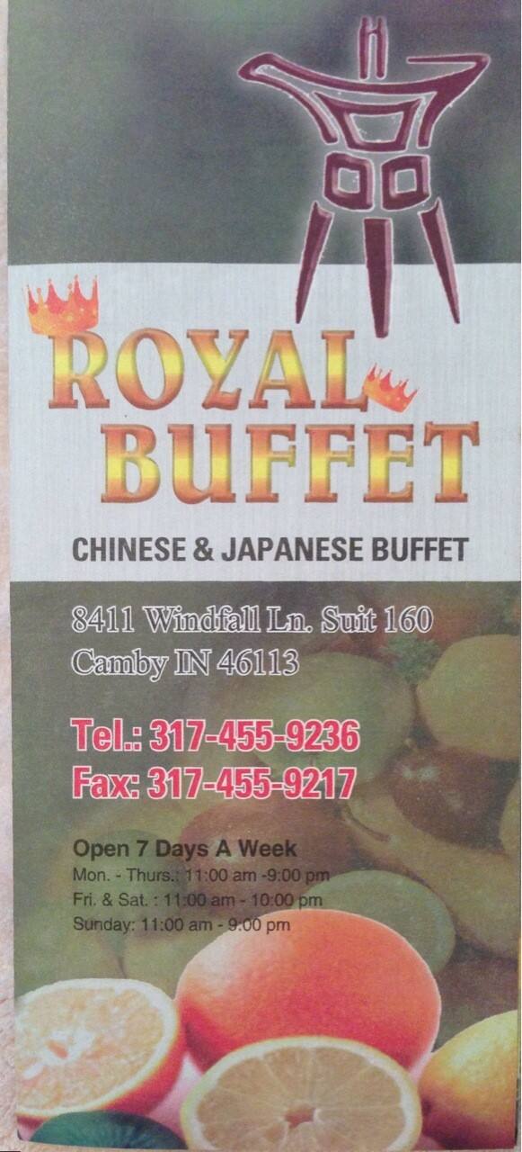 Royal Buffet Menu, Menu for Royal Buffet, Mooresville, Indianapolis