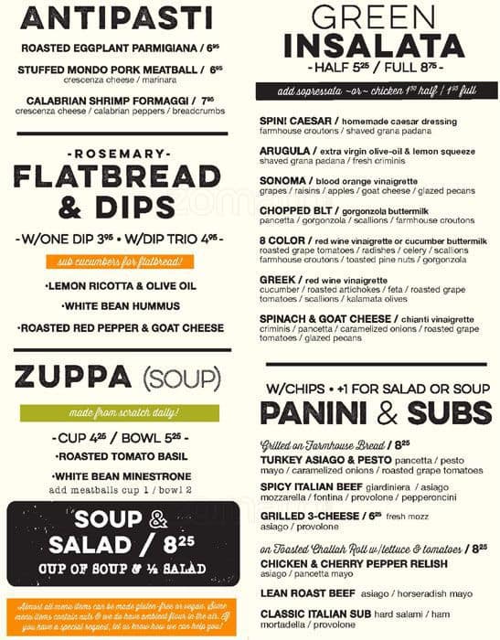 SPIN! Neapolitan Pizza Menu, Menu for SPIN! Neapolitan Pizza
